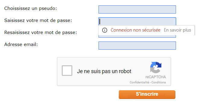 ecran de connexion sécurisé